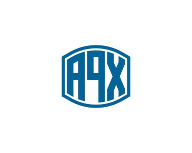 AQX logo tasarım vektör şablonu. AQX