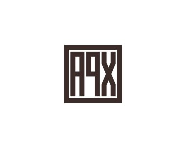 AQX logo tasarım vektör şablonu. AQX