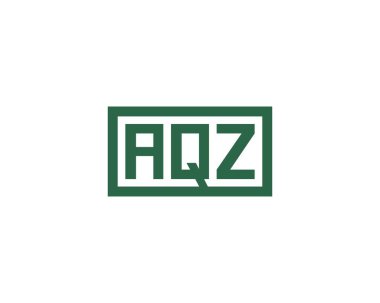 AQZ logo tasarım vektör şablonu. AQZ