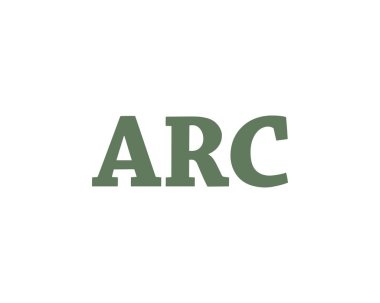 ARC logo tasarım vektör şablonu. ARC