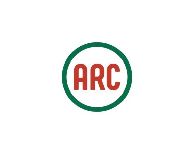ARC logo tasarım vektör şablonu. ARC
