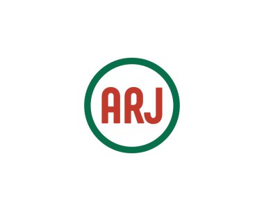 ARJ logo tasarım vektör şablonu. ARJ
