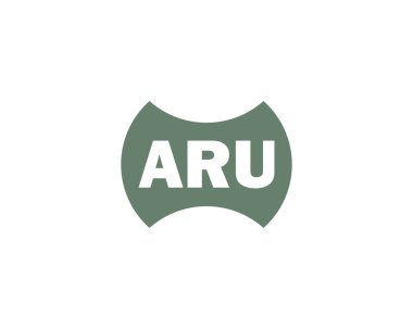 ARU logo tasarım vektör şablonu. ARU