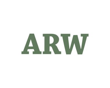 ARW Logo tasarım vektör şablonu. ARW