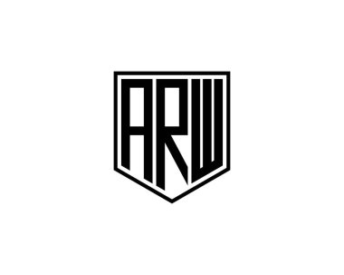 ARW Logo tasarım vektör şablonu. ARW