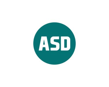 ASD logo tasarım vektör şablonu. ASD