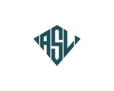 ASL logo tasarım vektör şablonu. ASL