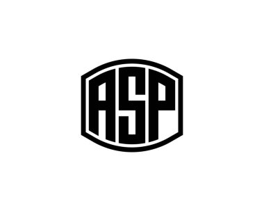ASP logo tasarım vektör şablonu. ASP