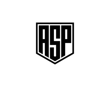 ASP logo tasarım vektör şablonu. ASP