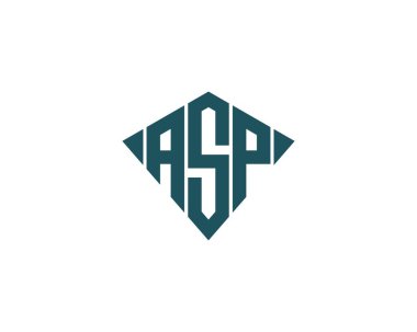 ASP logo tasarım vektör şablonu. ASP