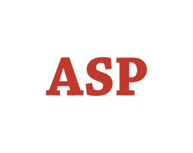ASP logo tasarım vektör şablonu. ASP
