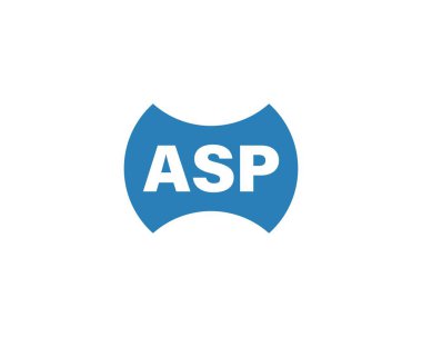 ASP logo tasarım vektör şablonu. ASP