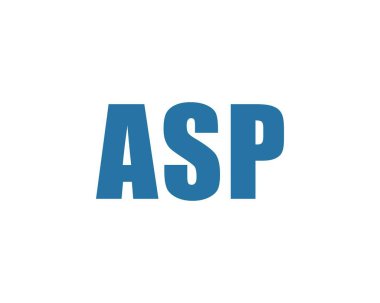 ASP logo tasarım vektör şablonu. ASP