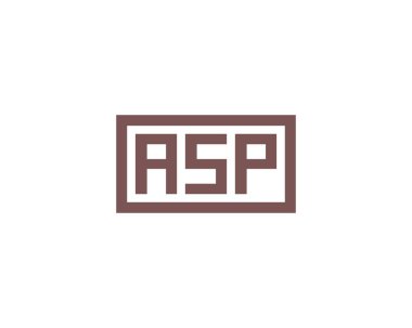 ASP logo tasarım vektör şablonu. ASP