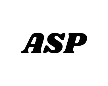 ASP logo tasarım vektör şablonu. ASP
