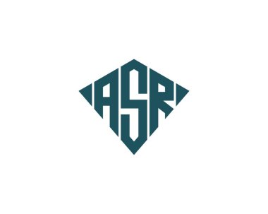 ASR logo tasarım vektör şablonu. ASR