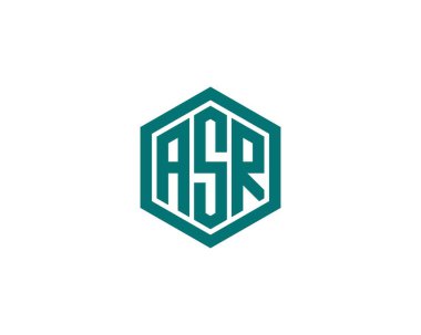 ASR logo tasarım vektör şablonu. ASR