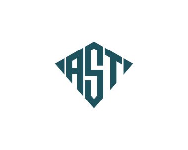 AST logo tasarım vektör şablonu. AST