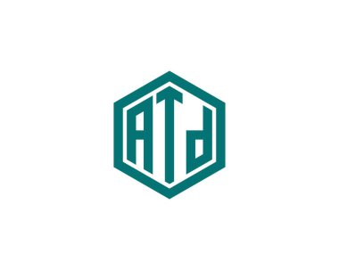 ATD logo tasarım vektör şablonu. ATD
