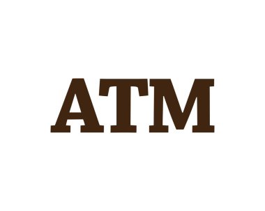 ATM logosu tasarım vektör şablonu. ATM