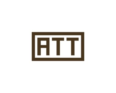 ATT logo tasarım vektör şablonu. ATT