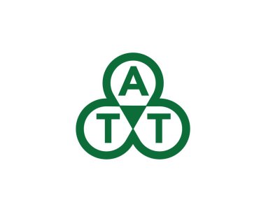 ATT logo tasarım vektör şablonu. ATT