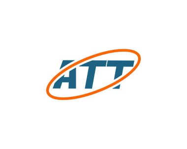 ATT logo tasarım vektör şablonu. ATT