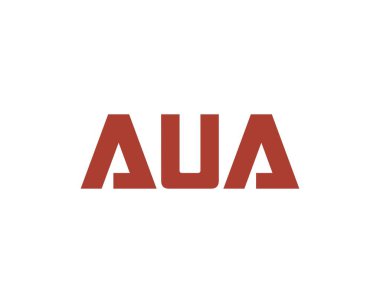 AUA logo tasarım vektör şablonu. AUA