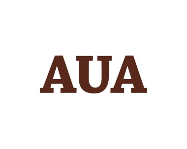 AUA logo tasarım vektör şablonu. AUA
