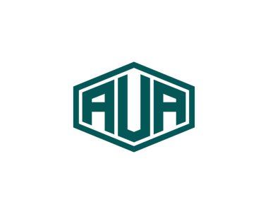 AUA logo tasarım vektör şablonu. AUA