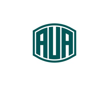 AUA logo tasarım vektör şablonu. AUA