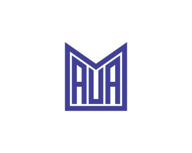 AUA logo tasarım vektör şablonu. AUA