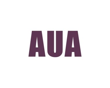 AUA logo tasarım vektör şablonu. AUA
