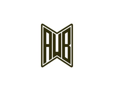 AUB Logo tasarım vektör şablonu. AUB