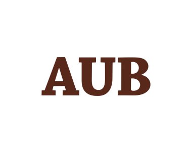 AUB Logo tasarım vektör şablonu. AUB