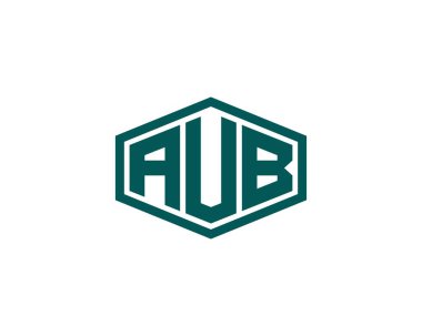 AUB Logo tasarım vektör şablonu. AUB