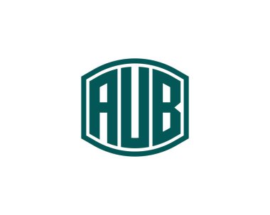 AUB Logo tasarım vektör şablonu. AUB