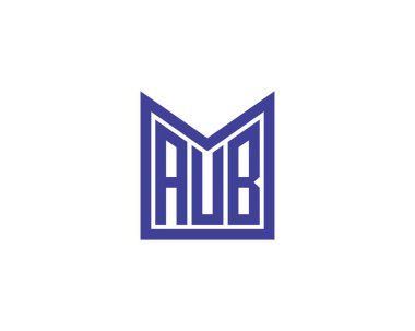 AUB Logo tasarım vektör şablonu. AUB