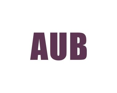 AUB Logo tasarım vektör şablonu. AUB