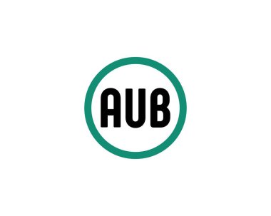 AUB Logo tasarım vektör şablonu. AUB
