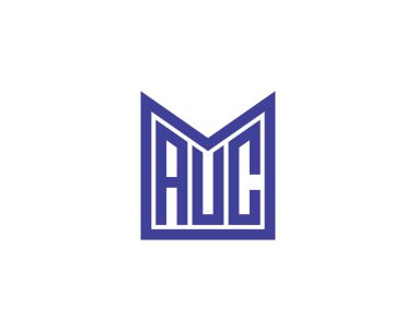 AUC Logo tasarım vektör şablonu. AUC