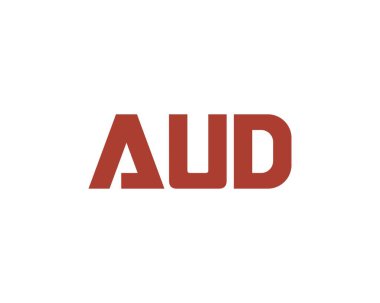 AUD logo tasarım vektör şablonu. AUD