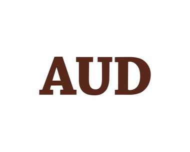 AUD logo tasarım vektör şablonu. AUD