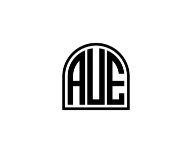 AUE logo tasarım vektör şablonu. AUE