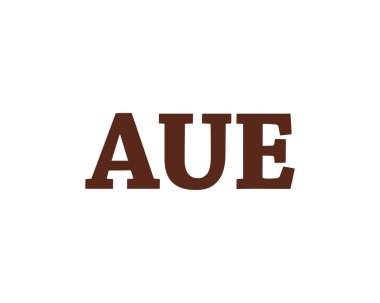 AUE logo tasarım vektör şablonu. AUE