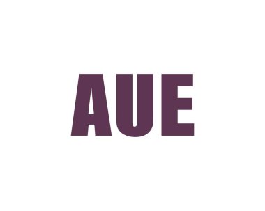 AUE logo tasarım vektör şablonu. AUE