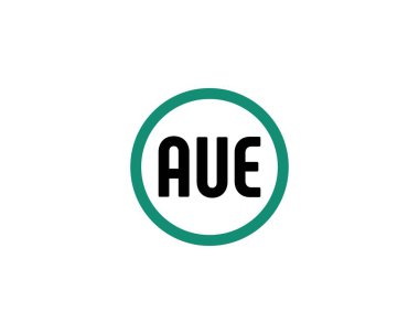 AUE logo tasarım vektör şablonu. AUE