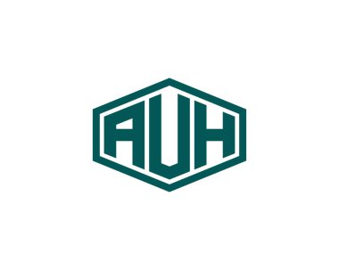 AUH logo tasarım vektör şablonu. - Evet.