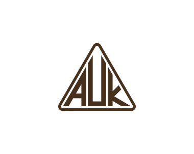 AUK logo tasarım vektör şablonu. AUK