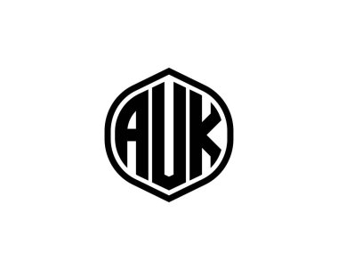AUK logo tasarım vektör şablonu. AUK